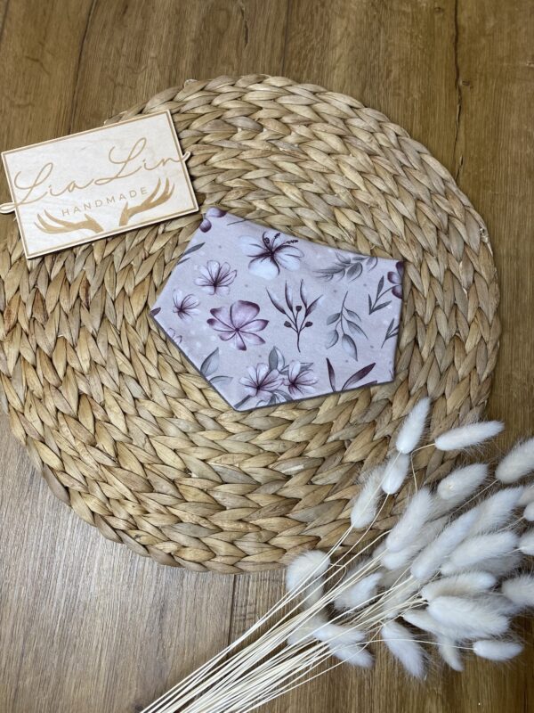 Spucktuch „lila Blumen“